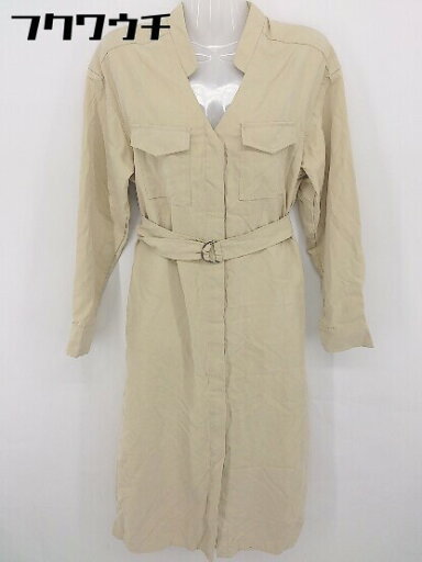 ◇ ◎ ur's ユアーズ ウエストベルト付 長袖 ロング ワンピース サイズL ベージュ レディース 【中古】 ◇ ◎ ur's ユアーズ ウエストベルト付 長袖 ロング ワンピース サイズL ベージュ レディース 【中古】