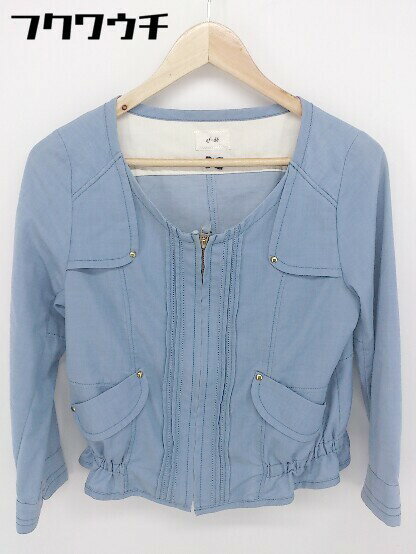 ◇ ef-de エフデ 長袖 ジップアップ ジャケット サイズ11 ブルー レディース 【中古】