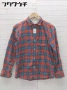 ◇ JOURNAL STANDARD relume ジャーナルスタンダード チェック 長袖 シャツ サイズ2 テラコッタ ブルー メンズ 【中古】
