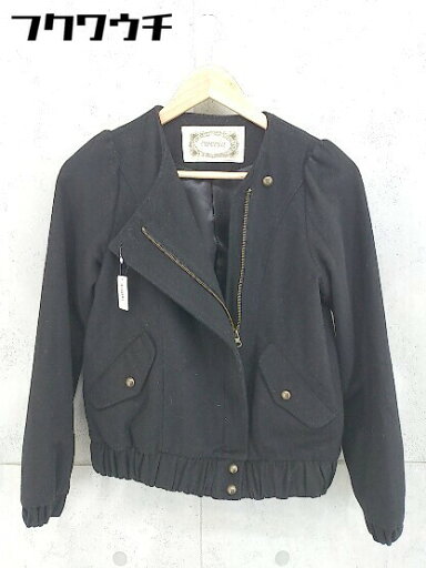 ◇ cuccia クチャ 長袖 ジップアップ ジャケット サイズF ブラック レディース 【中古】 ◇ cuccia クチャ 長袖 ジップアップ ジャケット サイズF ブラック レディース 【中古】