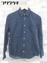 ◇ HARE ハレ 総柄 長袖 シャツ サイズS ネイビー ブラック メンズ 【中古】