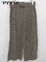 ◇ ◎ Andemiu アンデミュウ 総柄 ワイドパンツ サイズM ブラウン ブラック レディース 【中古】