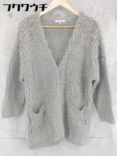 ◇ GLOBAL WORK グローバルワーク ループヤーン 長袖 ニット カーディガン サイズM ブルー系 レディース 【中古】 ◇ GLOBAL WORK グローバルワーク ループヤーン 長袖 ニット カーディガン サイズM ブルー系 レディース 【中古】
