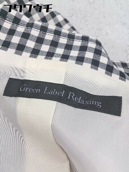 ◇ green label relaxing UNITED ARROWS チェック 長袖 ジャケット サイズ38 ベージュ ブラック レディース 【中古】