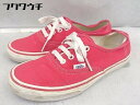 ◇ VANS ヴァンズ オーセンティック authentic スニーカー シューズ サイズ23.5 レッド レディース 【中古】
