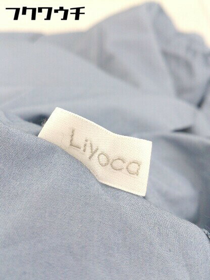 ◇ ◎ Liyoca リヨカ ウエストリボン付 長袖 ロング ワンピース ブルー レディース 【中古】
