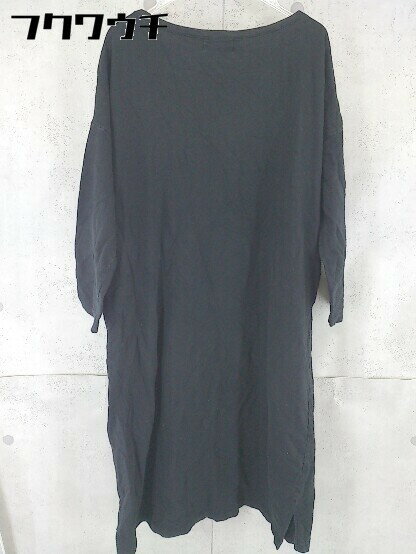 ◇ antiqua アンティカ 長袖 膝下丈 ワンピース ブラック レディース 【中古】