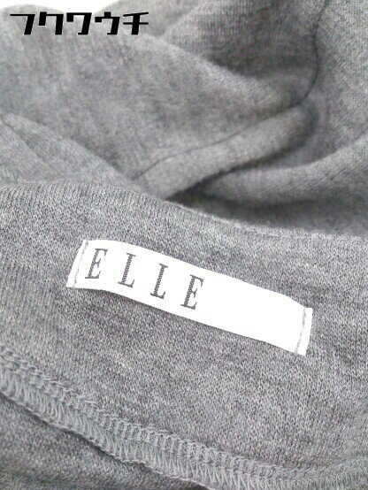 ◇ ELLE エル ノースリーブ 膝丈 ワンピース グレー ホワイト レディース 【中古】