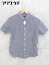 ◇ ◎ UNITED ARROWS ユナイテッドアローズ ボタンダウン BD 半袖 シャツ サイズL ネイビー メンズ 【中古】