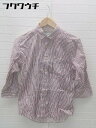 ◇ ◎ green label relaxing UNITED ARROWS ストライプ柄 長袖 シャツ サイズS ホワイト レッド グレー メンズ 【中古】