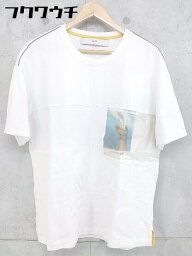 ◇ rovtski ロフトスキー プリント 五分袖 Tシャツ カットソー ホワイト マルチ メンズ 【中古】