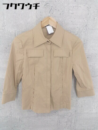 ◇ Reflect リフレクト 比翼 七分袖 シャツ サイズ40 ブラウン レディース 【中古】(4)