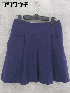 ◇ UNTITLED アンタイトル バックジップ ミニ フレア スカート サイズ2 パープル レディース 【中古】