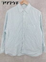 ◇ ◎ BEAUTY & YOUTH UNITED ARROWS ストライプ 長袖 シャツ サイズS ライトグリーン ホワイト メンズ 【中古】