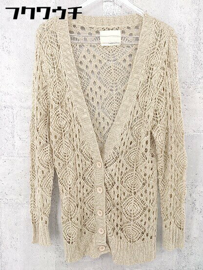 ◇ LAGUNAMOON ラグナムーン 長袖 カーディガン サイズFREE ベージュ レディース 【中古】