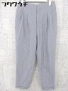 ◇ Simplicite シンプリシテェ ロールアップ パンツ グレー レディース 【中古】
