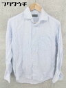 ◇ nano universe The 1st.Floor ナノ ユニバース 長袖 シャツ サイズ39 ブルー系 メンズ 【中古】