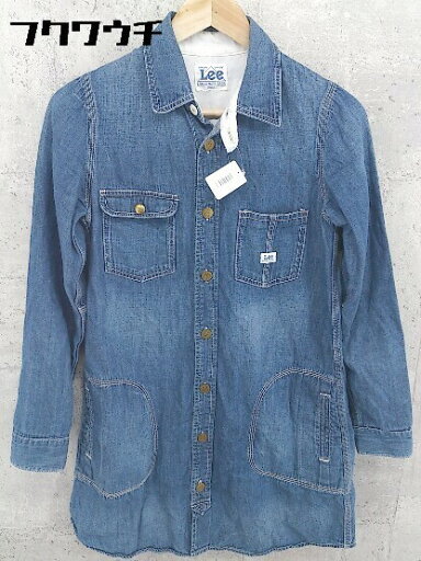 ◇ ◎ Lee リー ロゴ 長袖 膝丈 ワンピース サイズM ネイビー レディース 【中古】 ◇ ◎ Lee リー ロゴ 長袖 膝丈 ワンピース サイズM ネイビー レディース 【中古】