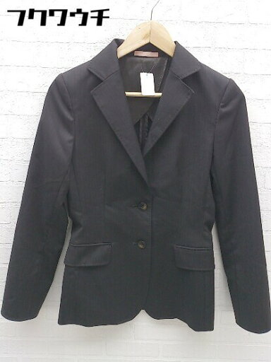 ◇ BOUTIQUE nicole ニコル 2B シングル ピンストライプ 長袖 テーラード ジャケット サイズ38 ブラウン系 レディース 【中古】 ◇ BOUTIQUE nicole ニコル 2B シングル ピンストライプ 長袖 テーラード ジャケット サイズ38 ブラウン系 レディース 【中古】