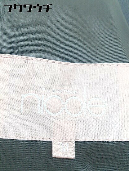 ◇ BOUTIQUE nicole ニコル 2B シングル ピンストライプ 長袖 テーラード ジャケット サイズ38 ブラウン系 レディース 【中古】