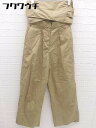 ◇ ◎ STUDIOUS ステュディオス ベルト付き パンツ サイズ0 ベージュ系 レディース 【中古】