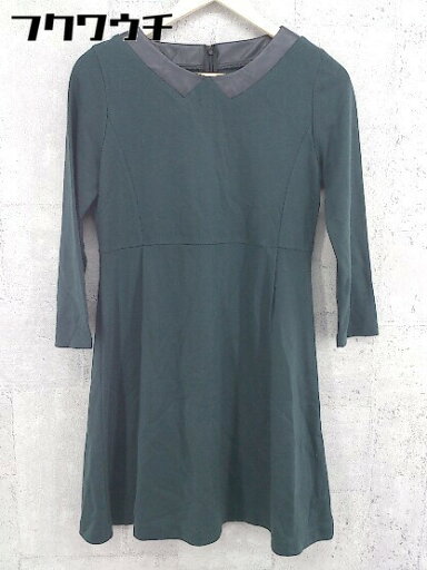 ◇ Ray BEAMS レイビームス フェイクレザー 切り替え ミニ ワンピース サイズ1 グリーン レディース 【中古】 ◇ Ray BEAMS レイビームス フェイクレザー 切り替え ミニ ワンピース サイズ1 グリーン レディース 【中古】
