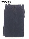 ◇ Wrangler ラングラー コーデュロイ 膝下丈 タイト スカート サイズD ネイビー レディース 【中古】