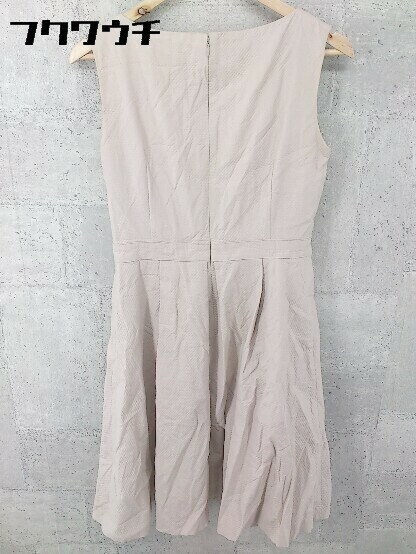 ◇ NATURAL BEAUTY ナチュラルビューティー バックジップ ノースリーブ 膝下丈 ワンピース サイズ40 ベージュ系 レディース 【中古】