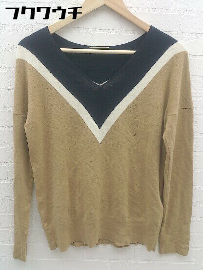 ◇ Deuxieme Classe ドゥーズィエム クラス ウール 長袖 ニット セーター ベージュ レディース 【中古】