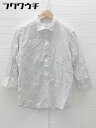 ◇ BOYCOTT ボイコット ストライプ 長袖 シャツ サイズ2 ホワイト メンズ 【中古】