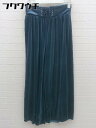 ◇ OLIVE des OLIVE オリーブ デ オリーブ ベロア ワイド パンツ サイズF ブルー レディース 【中古】