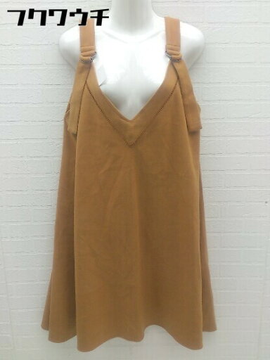 ◇ merlot メルロー ノースリーブ 膝下丈 ワンピース サイズF ブラウン レディース 【中古】 ◇ merlot メルロー ノースリーブ 膝下丈 ワンピース サイズF ブラウン レディース 【中古】