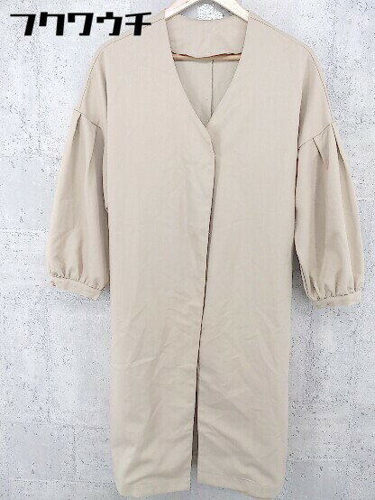 ◇ ◎ titivate ティティベイト ウエストリボン付き 長袖 コート サイズF ベージュ系 レディース 【中古】