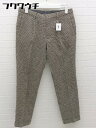 ◇ Spick & Span スピック&スパン 総柄 ロールアップ パンツ サイズ38 ベージュ ブラック レディース 【中古】