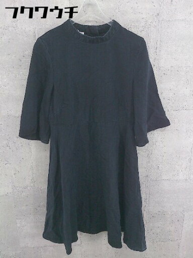 ◇ MANGO マンゴ バックジップ 五分袖 ミニ ワンピース サイズEUR S USA XS MEX CH ネイビー レディース 【中古】 ◇ MANGO マンゴ バックジップ 五分袖 ミニ ワンピース サイズEUR S USA XS MEX CH ネイビー レディース 【中古】