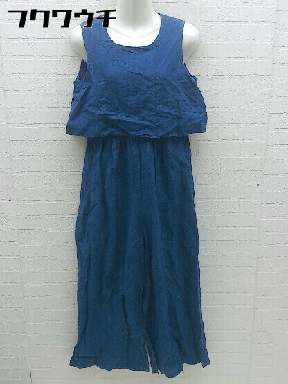 ◇ KBF ケービーエフ URBAN RESEARCH リネン混 ノースリーブ オールインワン サイズOne ブルー レディース 【中古】