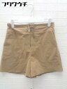 ◇ MACPHEE マカフィー TOMORROWLAND サイドジップ ショート パンツ サイズ36 ブラウン レディース 【中古】