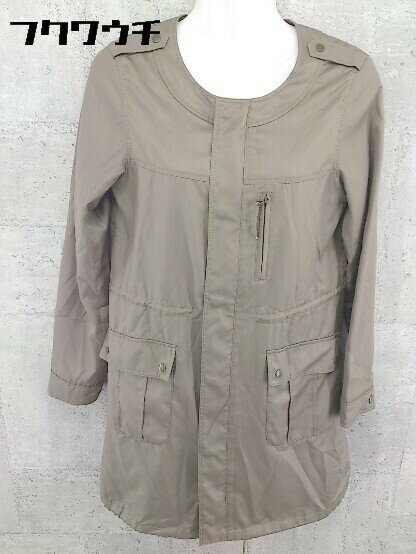 ◇ fredy emue フレディ エミュ 長袖 ジップアップ ジャケット コート サイズ38 ベージュ レディース 【中古】