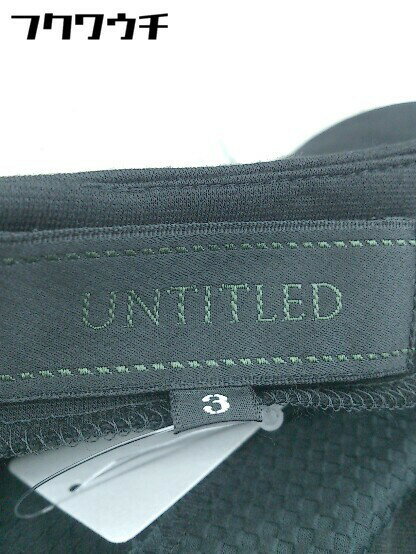 ◇ UNTITLED アンタイトル 切り替え 半袖 膝丈 ワンピース サイズ3 ブラック レディース 【中古】