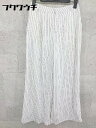 ◇ JEANASIS ジーナシス ストライプ ワイド パンツ サイズF オフホワイト レディース 【中古】
