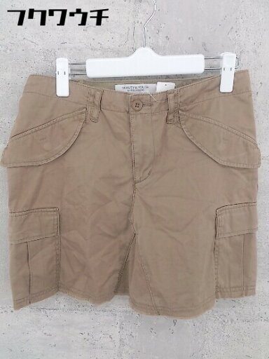◇ BEAUTY & YOUTH ビューティアンドユース UNITED ARROWS カットオフ ミニ タイト スカート サイズL ベージュ レディース 【中古】 ◇ BEAUTY & YOUTH ビューティアンドユース UNITED ARROWS カットオフ ミニ タイト スカート サイズL ベージュ レディース 【中古】