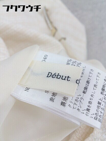 ◇ ◎ Debut de Fiore LAISSE PASSE ベルト付き ノースリーブ 膝丈 ワンピース サイズ36 ベージュ系 レディース 【中古】