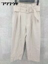 ◇ ◎ IENA イエナ ベルト付 ワイド パンツ サイズ34 ベージュ レディース 【中古】