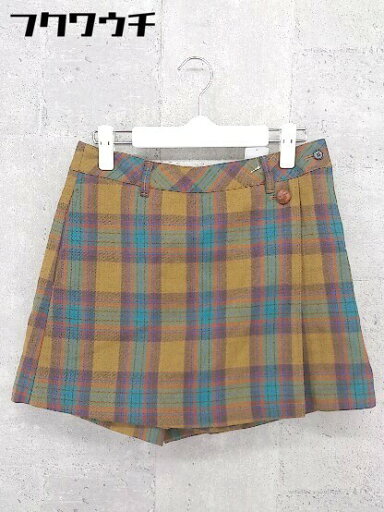 ◇ Paul Stuart ポール スチュアート チェック ショート パンツ スカンツ サイズ7 キャメル マルチ レディース 【中古】 ◇ Paul Stuart ポール スチュアート チェック ショート パンツ スカンツ サイズ7 キャメル マルチ レディース 【中古】