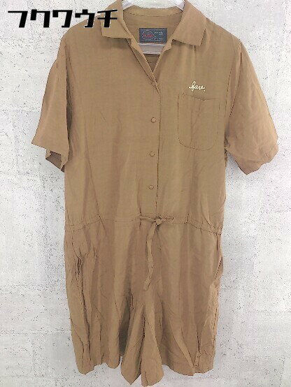 ◇ My Fav. CHILD WOMAN 開襟 半袖 オールインワン サロペット サイズF ブラウン レディース 【中古】