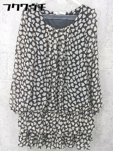 ◇ &byP&D アンドバイピーアンドディー 長袖 ミニ ワンピース サイズ38 ベージュ ブラック レディース 【中古】 ◇ &byP&D アンドバイピーアンドディー 長袖 ミニ ワンピース サイズ38 ベージュ ブラック レディース 【中古】
