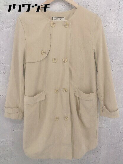 ◇ Acuta アクータ 長袖 ノーカラー コート サイズ1 ベージュ レディース 【中古】