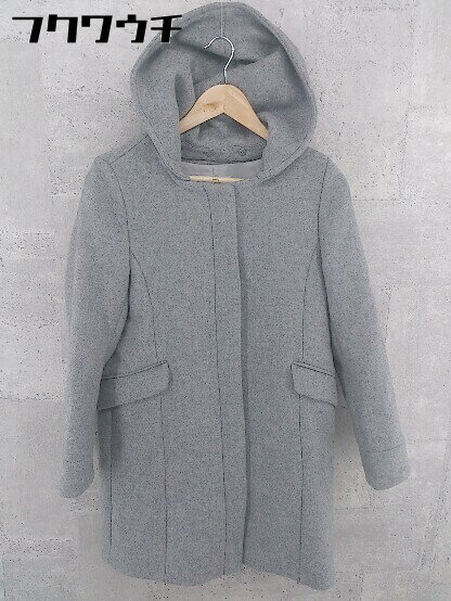 ■ le.coeur blanc ルクールブラン 長袖 ジップアップ コート サイズ36 グレー レディース 【中古】