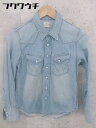 ◇ WRANGLER ラングラー 長袖 デニム シャツ サイズM ブルー レディース 【中古】(4)