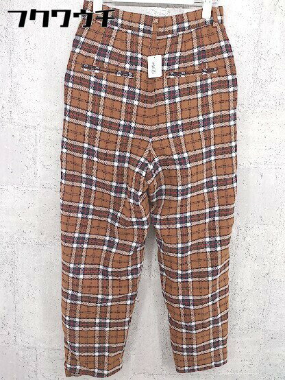 ◇ MOUSSY マウジー チェック柄 パンツ サイズ2 ブラウン レディース 【中古】